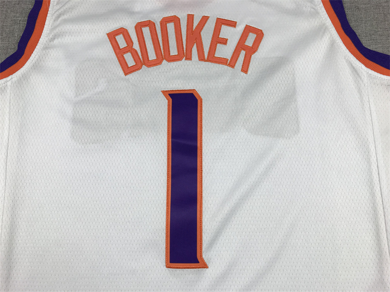 Men's Phoenix Suns Devin Booker #1 White 2022/23 Swingman Jersey - Association Edition