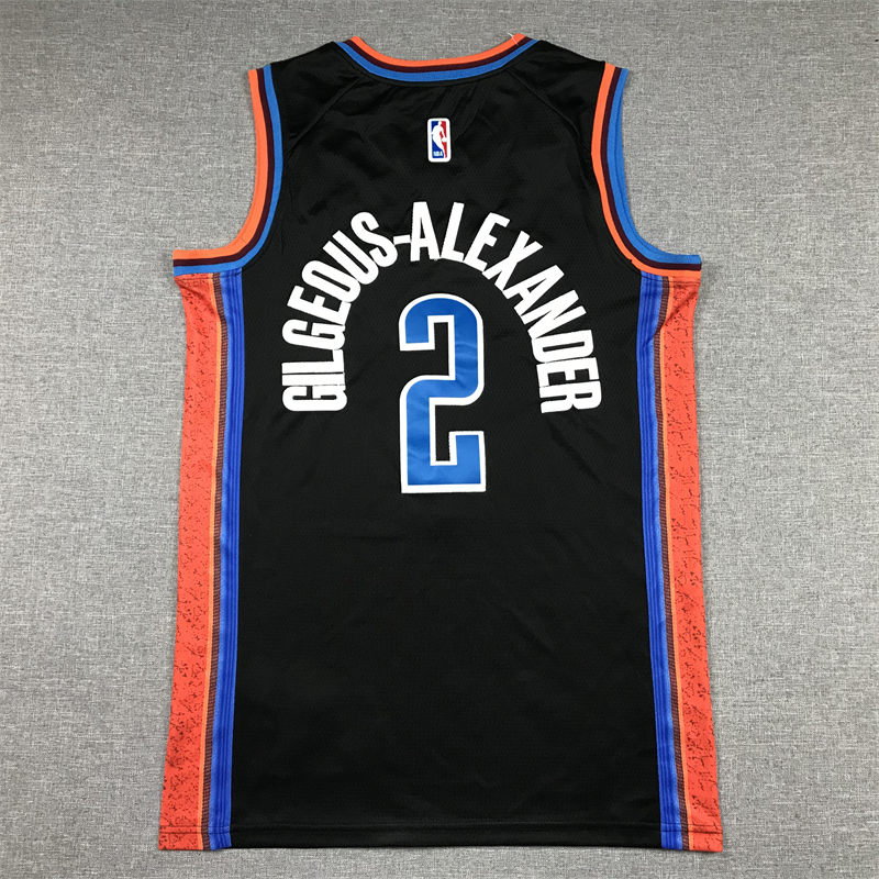 Men's Oklahoma City Thunder Shai Gilgeous-Alexander #2 Anthracite 2022/23 Fastbreak Jersey - City Edition