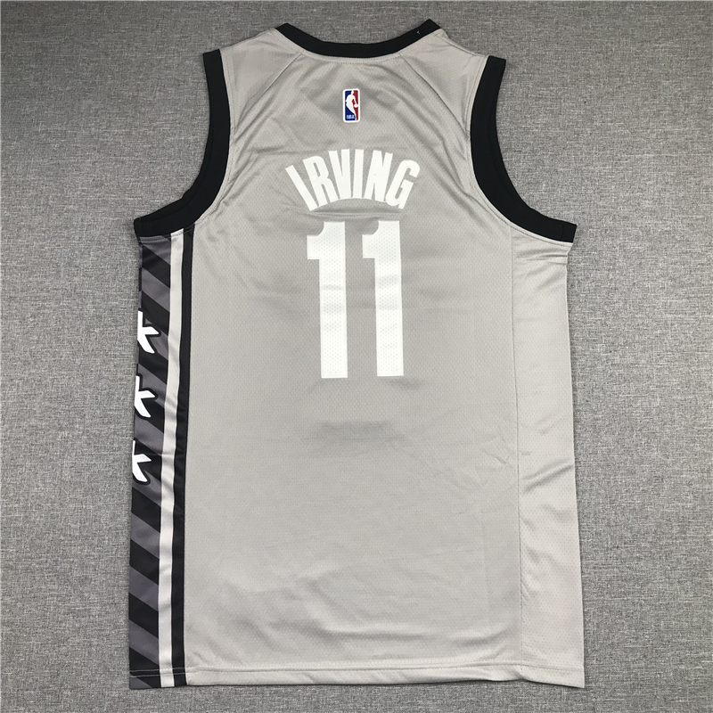 Men's Brooklyn Nets Kyrie Irving Gray 2019 Fast Break Player Movement Jersey