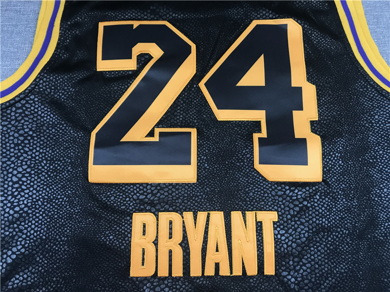 Men's Los Angeles Lakers Kobe Bryant #24 Black Player Jersey