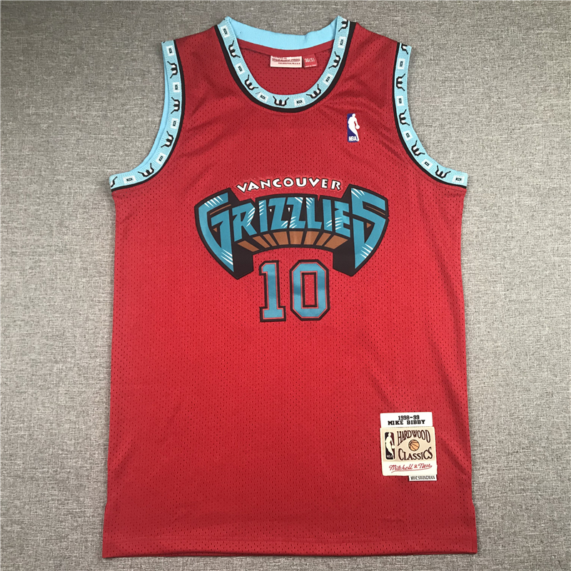 Men's Memphis Grizzlies Mike Bibby #10 Red Classics Swingman Jersey