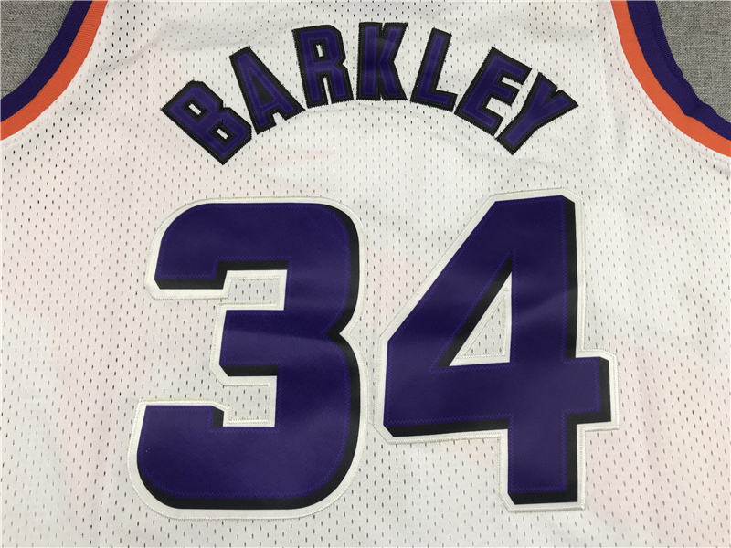 Men's Phoenix Suns Charles Barkley #34 NBA White 1992-93 Swingman Jersey