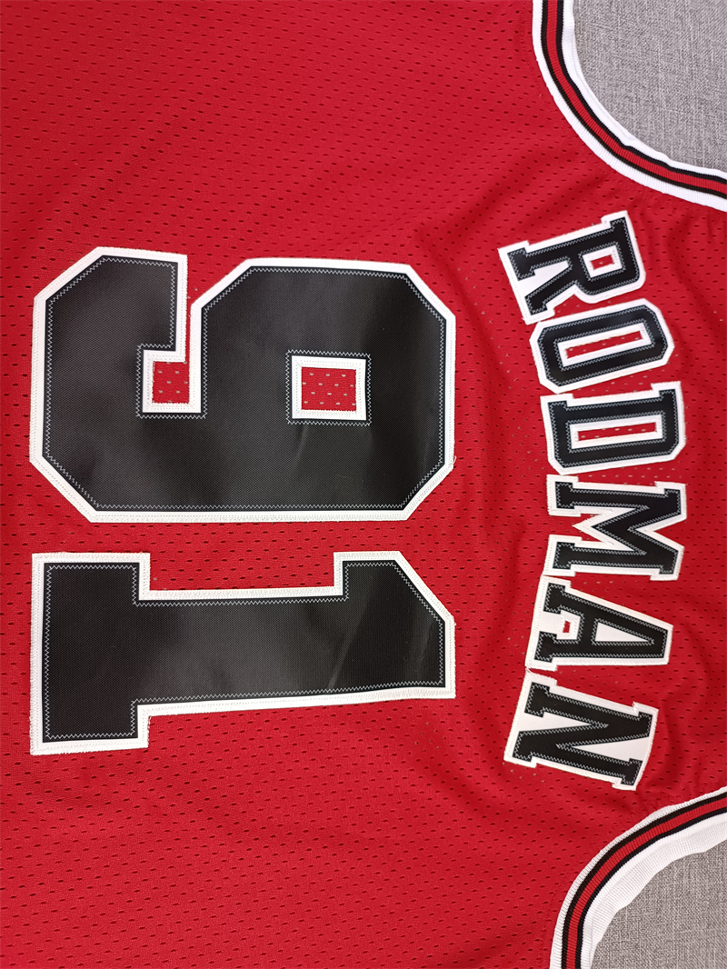 Men's Chicago Bulls Dennis Rodman Red 1997-98 Hardwood Classics Swingman Jersey