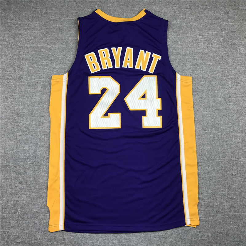 Men's Los Angeles Lakers Kobe Bryant Purple Hardwood Classics Authentic Jersey