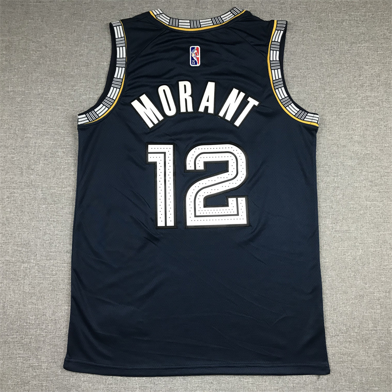 Men's Memphis Grizzlies Ja Morant #12 Navy City Edition Classic Jersey