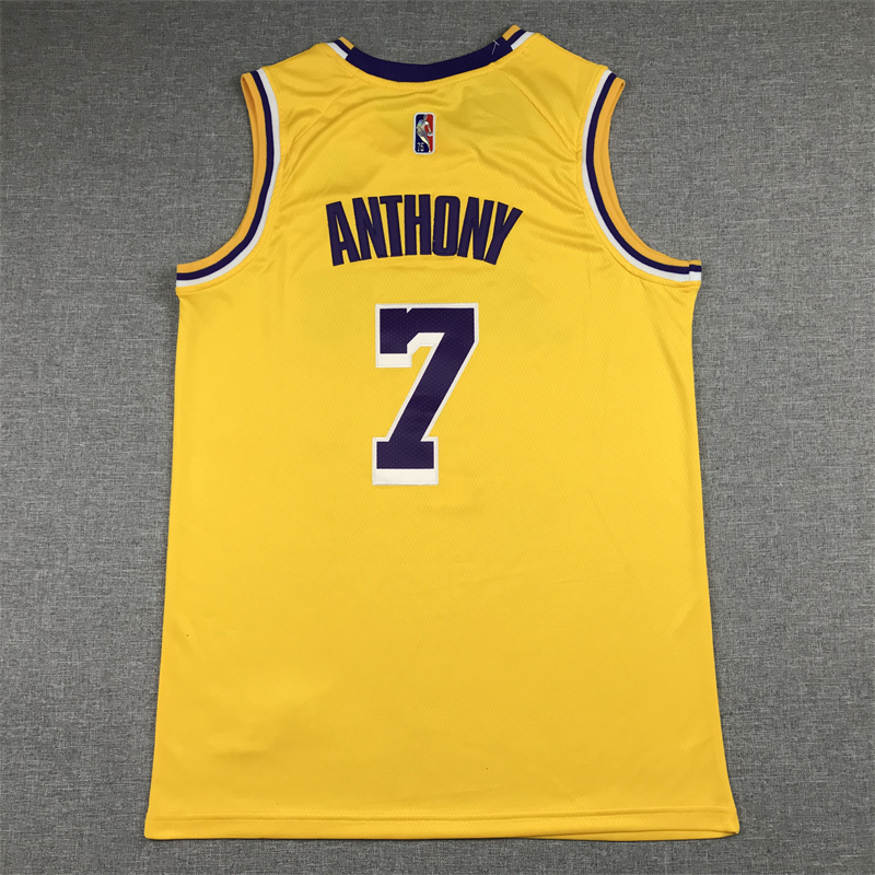 Men's Los Angeles Lakers Carmelo Anthony Gold 2021/22 Fast Break Replica Jersey