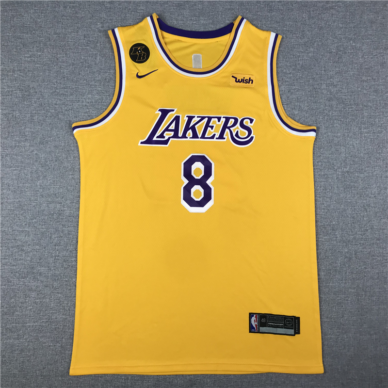 Men's Los Angeles Lakers Kobe Bryant #8-24 Yellow Swingman Player Jersey