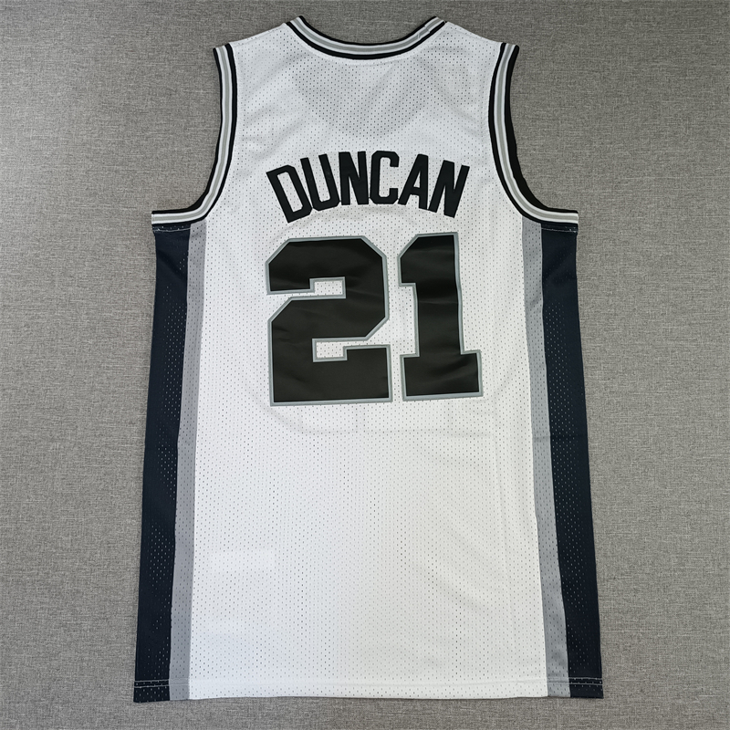Men's San Antonio Spurs Tim Duncan White 1998-99 Classics Swingman Jersey