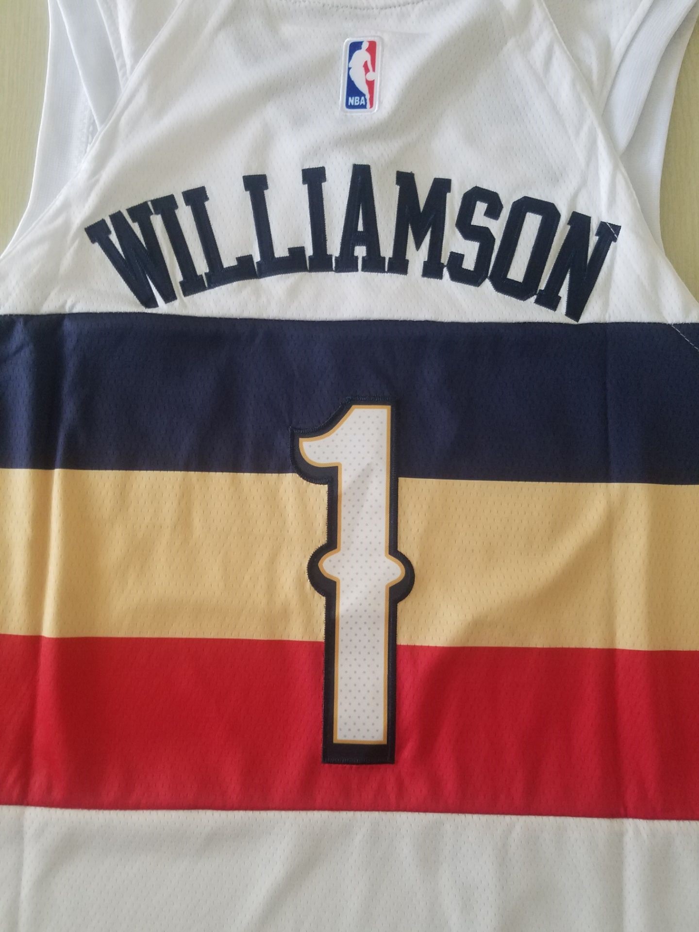 Men's New Orleans Pelicans Zion Williamson #1 NBA White Swingman Jersey
