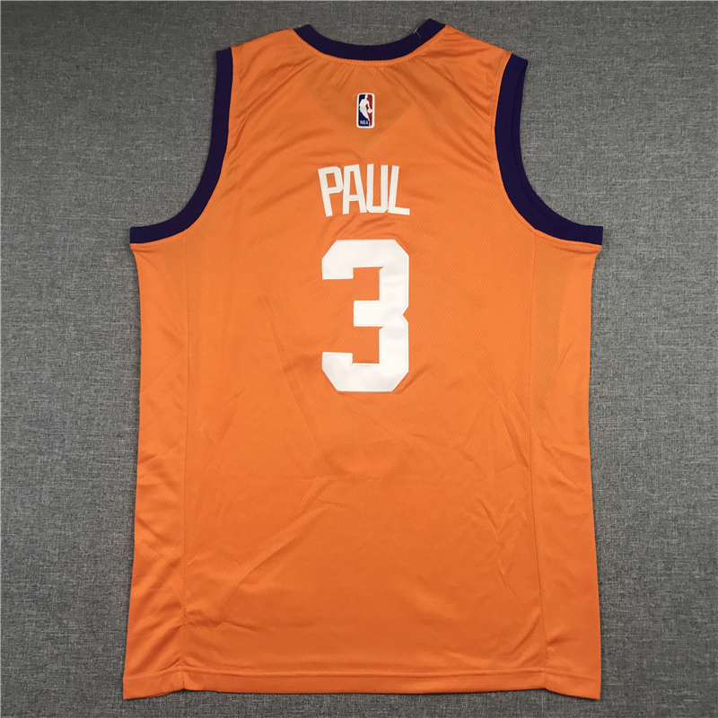 Men's Phoenix Suns Chris Paul #3 Orange Fast Break Team Replica Jersey
