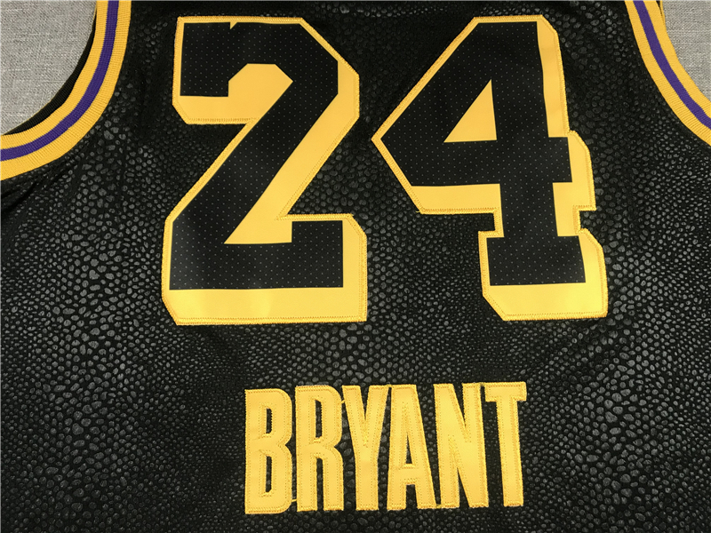 Men's Black mamba Los Angeles Lakers Kobe Bryant #24 Jersey peach heart