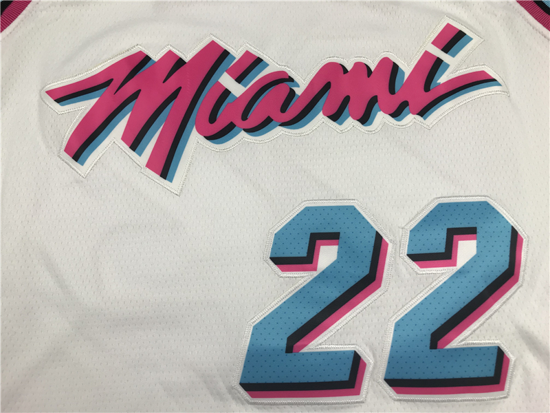 Men's Miami Heat Jimmy Butler #22 NBA White Swingman Jersey