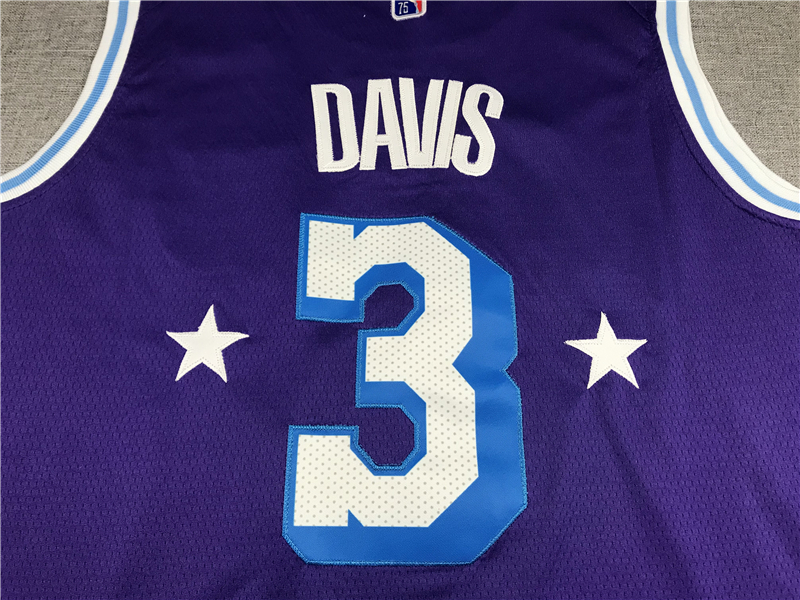 Men's Los Angeles Lakers Anthony Davis #3 Purple Swingman Jersey - City Edition
