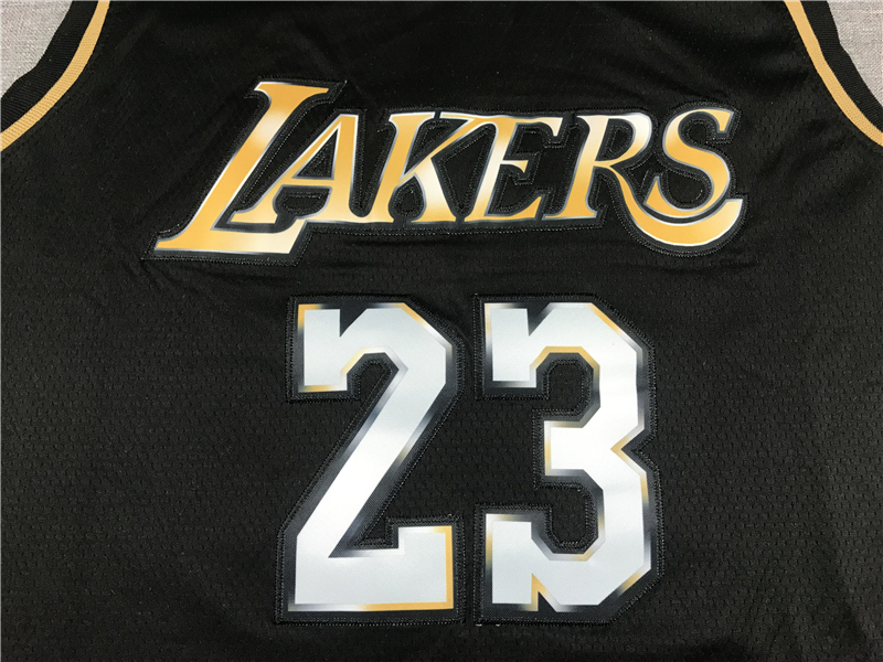 Men's Los Angeles Lakers LeBron James #23 Black Swingman Player Jersey