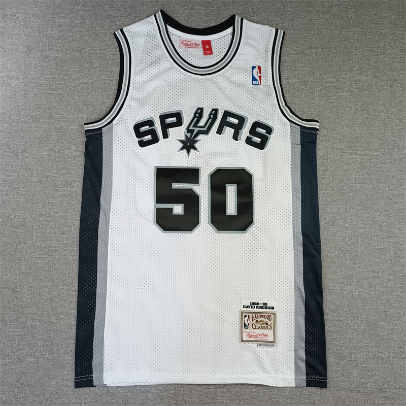 Men's San Antonio Spurs David Robinson White 1998-99 Classics Swingman Jersey