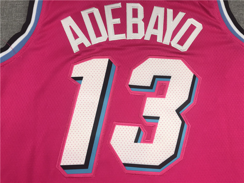Men's Miami Heat Bam Adebayo #13 Pink Swingman Player Jersey