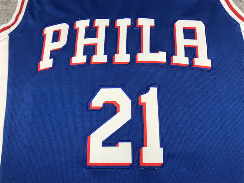 Men's Philadelphia 76ers Joel Embiid #21 Blue Swingman Jersey - Icon Edition