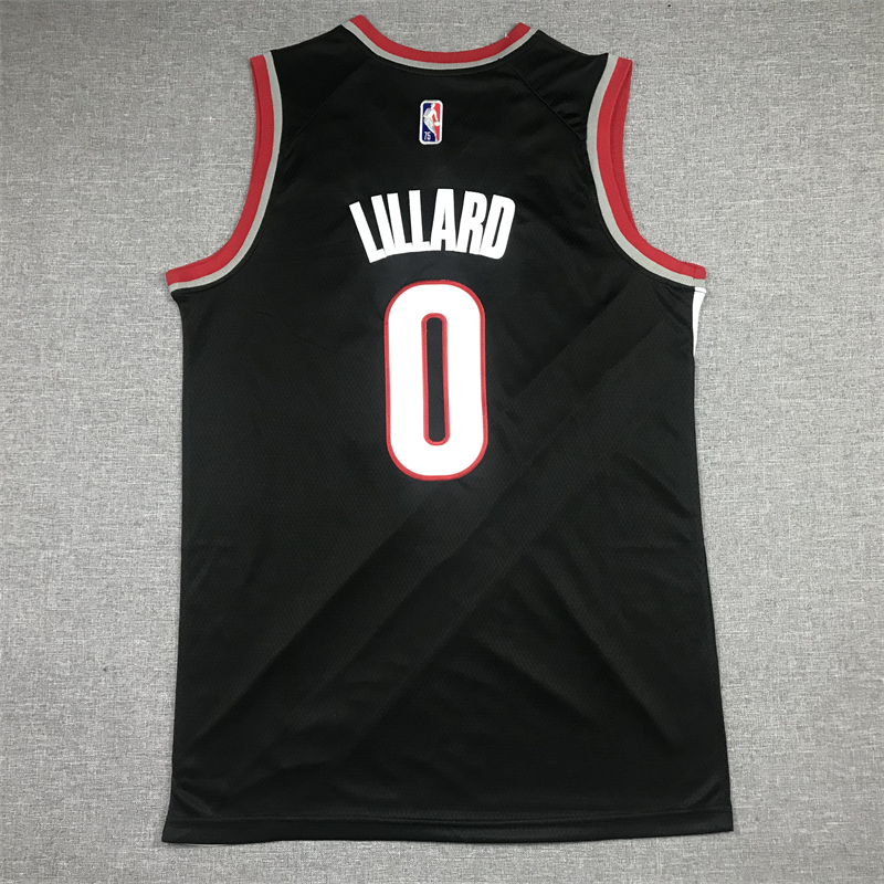 Men's Portland Trail Blazers Damian Lillard #0 Black Swingman Jersey