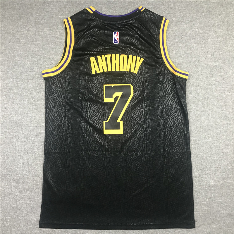 Men's Los Angeles Lakers Carmelo Anthony #7 Black City Edition Swingman Jersey