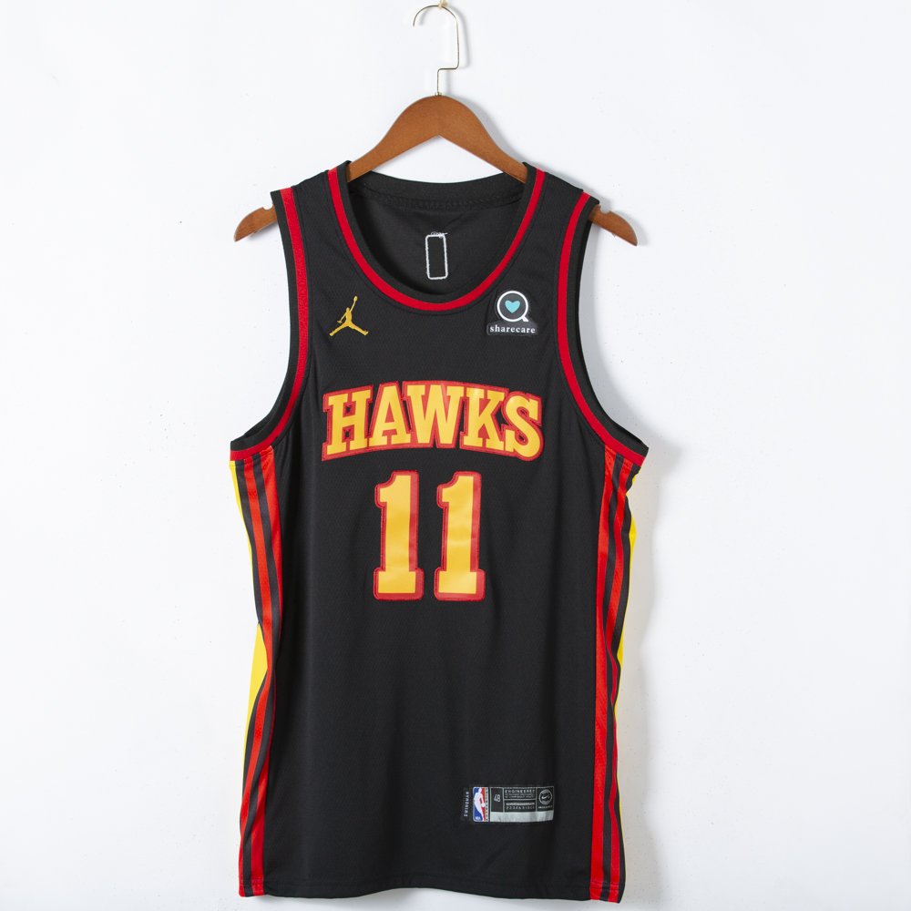 Men's Atlanta Hawks Trae Young #11 Black 2020/21 Swingman Jersey