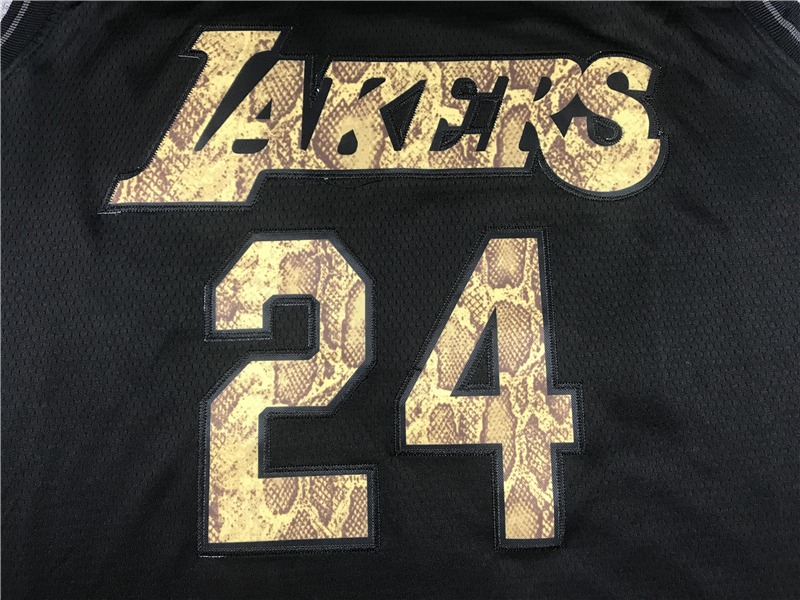 Men's Los Angeles Lakers Kobe Bryant #24 Black Swingman Player Jersey