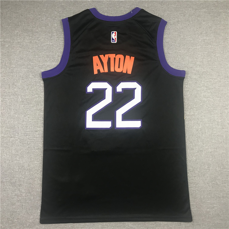 Men's Phoenix Suns DeAndre Ayton #22 NBA Black Replica Jersey - City Edition