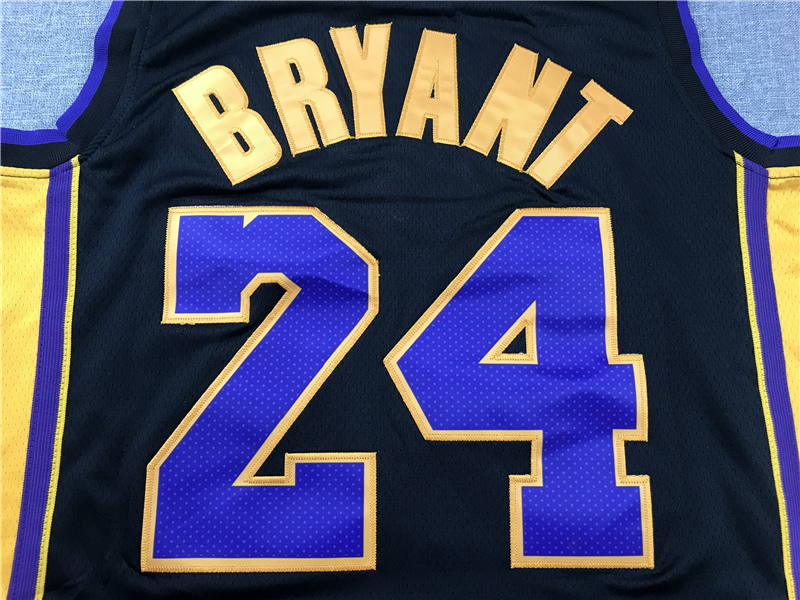 Men's Los Angeles Lakers Kobe Bryant Black #24 Swingman Player Jersey
