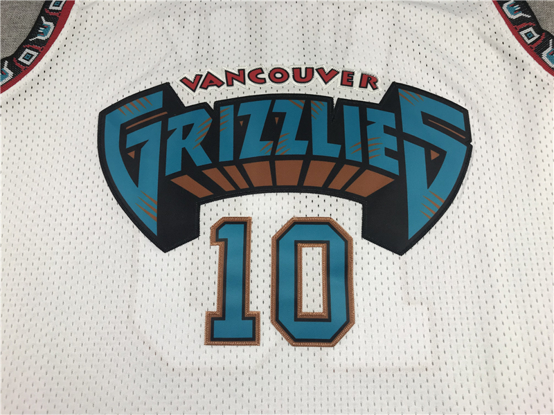 Men's Memphis Grizzlies Mike Bibby #10 White Classics Swingman Jersey