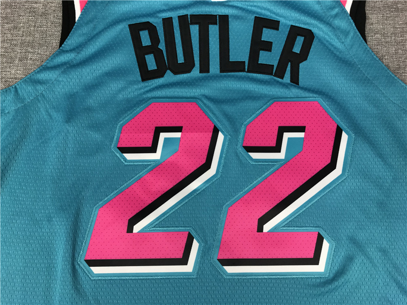Men's Miami Heat Jimmy Butler #22 NBA Blue Swingman Jersey