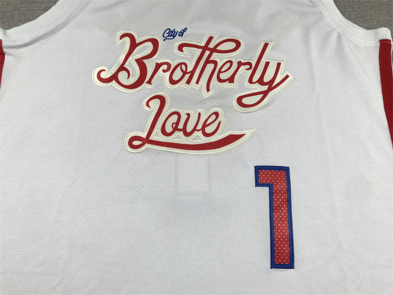 Men's Philadelphia 76ers James Harden #1 White 2022/23 Swingman Jersey - City Edition