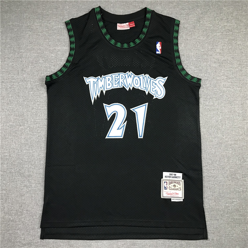 Men's Minnesota Timberwolves Kevin Garnett #21 Hardwood Classics Swingman Jersey