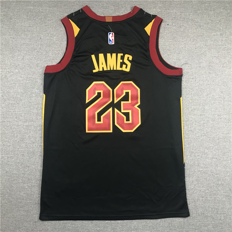 Men's Cleveland Cavaliers LeBron James #23 Black Swingman Player Jersey