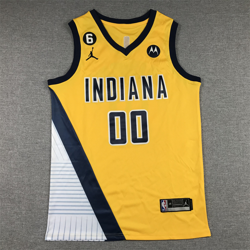 Men's Indiana Pacers Bennedict Mathurin #00 Yellow 2022/23 Swingman Jersey - Statement Edition