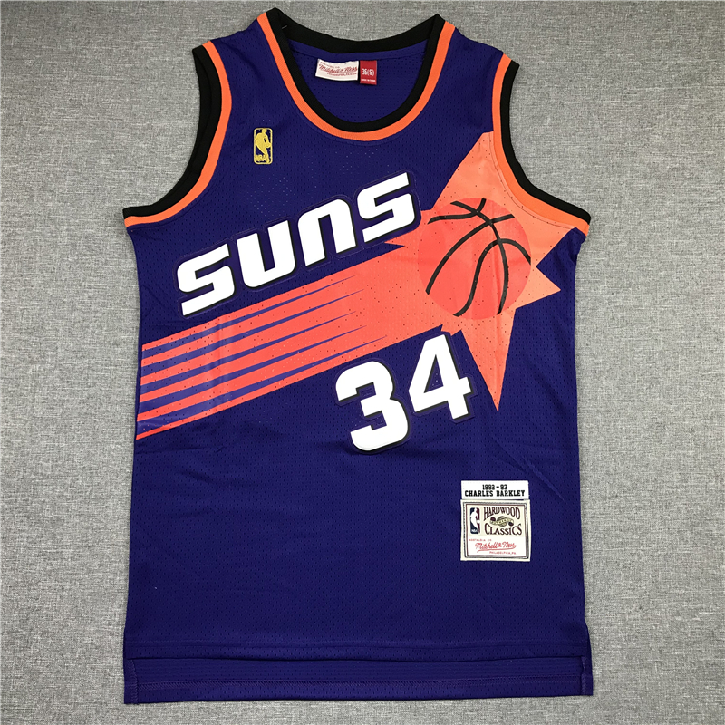 Men's Phoenix Suns Charles Barkley #34 Purple 1992-93 Swingman Jersey