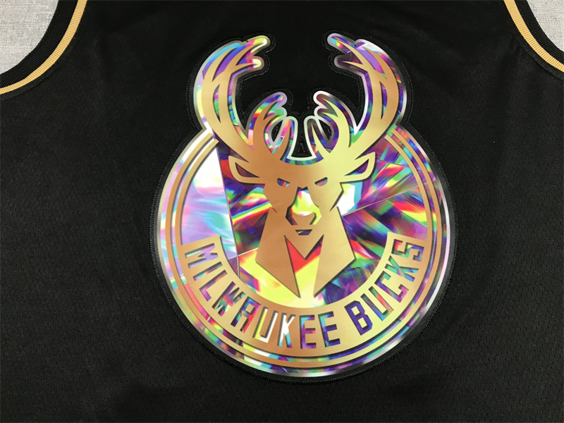 Men's Milwaukee Bucks Giannis Antetokounmpo #34 NBA Black Swingman Player Jersey