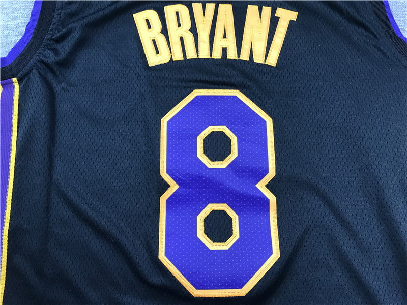 Men's Los Angeles Lakers Kobe Bryant Black #8 Swingman Player Jersey