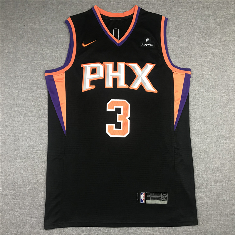 Men's Phoenix Suns Chris Paul #3 Black Fast Break Replica Jersey