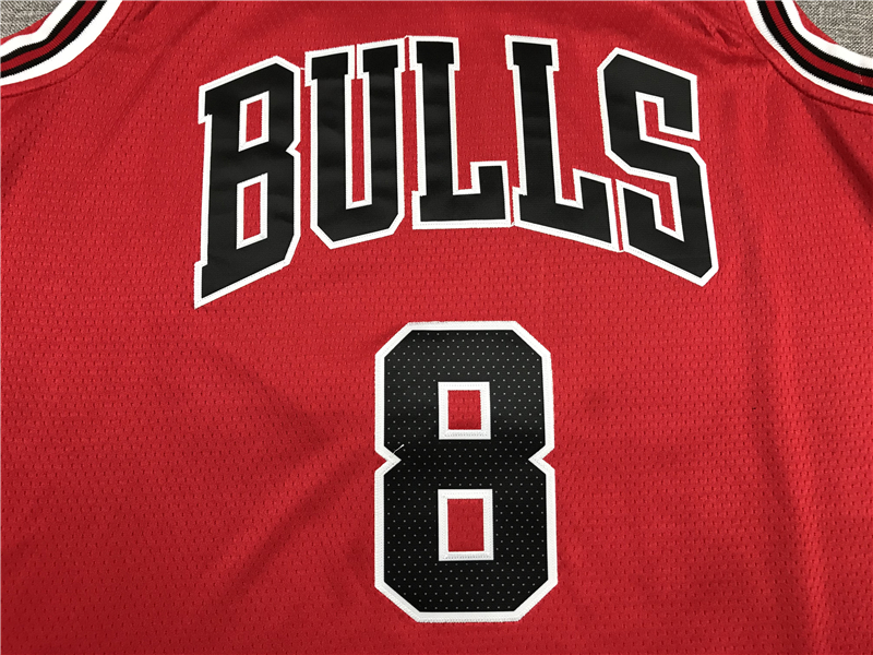 Men's Chicago Bulls Zach LaVine #8 Red Fast Break Player Jersey