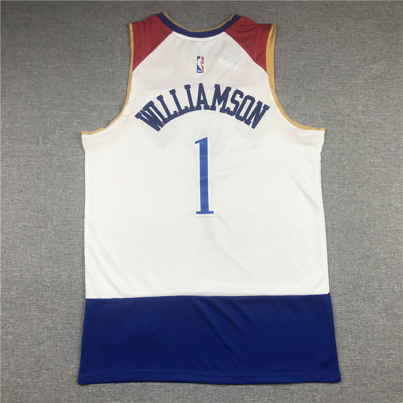 Men's New Orleans Pelicans Zion Williamson #1 White 2020/21 Swingman Jersey