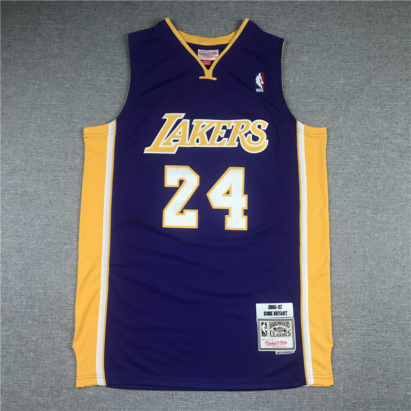 Men's Los Angeles Lakers Kobe Bryant #24 Purple Swingman Jersey