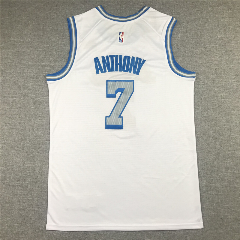 Men's Los Angeles Lakers Carmelo Anthony White Swingman Jersey - City Edition