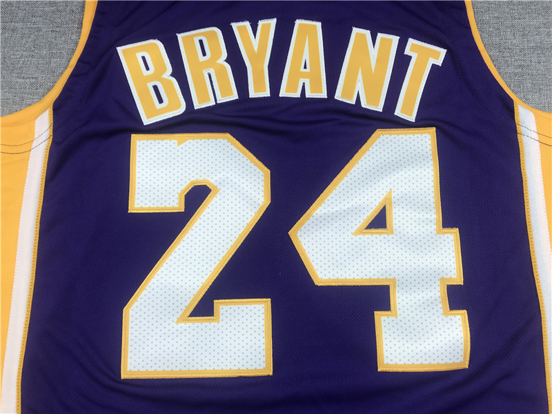 Men's Los Angeles Lakers Kobe Bryant #24 Purple Swingman Jersey