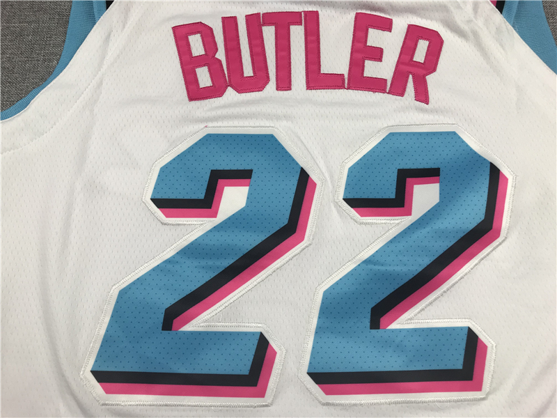 Men's Miami Heat Jimmy Butler #22 NBA White Swingman Jersey