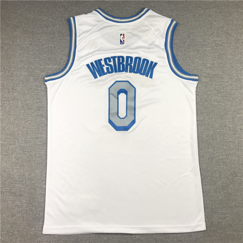 Men's Los Angeles Lakers Russell Westbrook #0 White 2020/21 Swingman Jersey