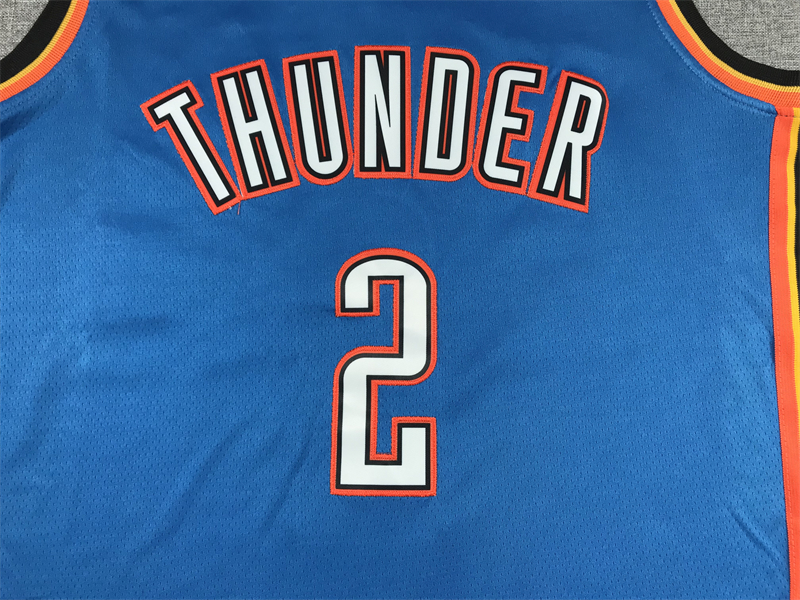 Men's Oklahoma City Thunder Shai Gilgeous-Alexander #2 Blue 2022/23 Swingman Jersey - Icon Edition