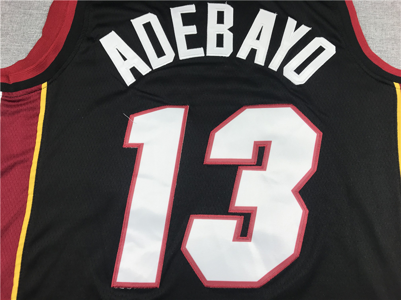 Men's Miami Heat Bam Adebayo #13 Black 2022/23 Fast Break Replica Jersey - Icon Edition
