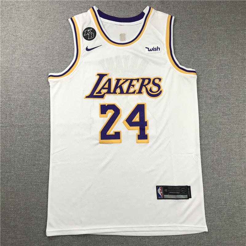Men's Kobe Bryant Los Angeles Lakers #24 NBA Classics Retro Jersey - White