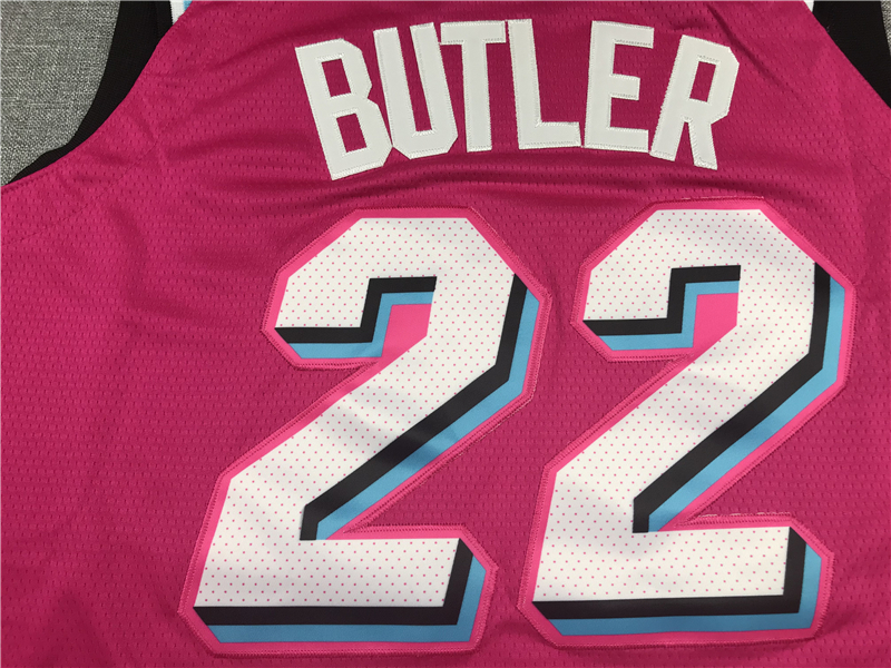 Men's Miami Heat Jimmy Butler #22 NBA Pink Swingman Jersey