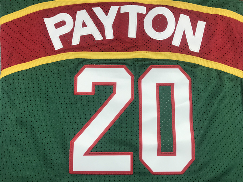 Men's Seattle Supersonics Gary Payton #20 Green Throwback Swingman Jersey