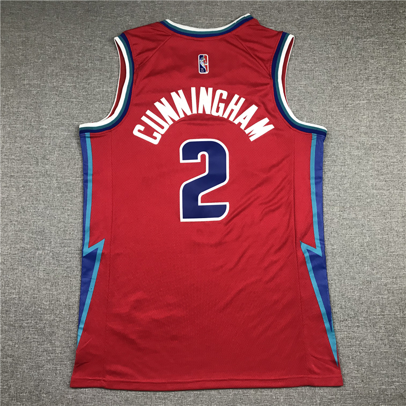 Men's Detroit Pistons Cade Cunningham Red 2021/22 Swingman Jersey - City Edition